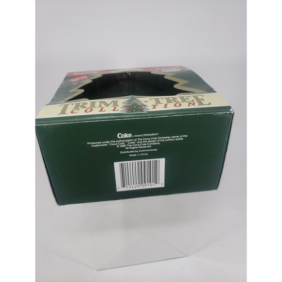 Coca-Cola Trim A Tree Collection 1938 Santa with Girl Christmas Ornament 1990 - Picture 8 of 16